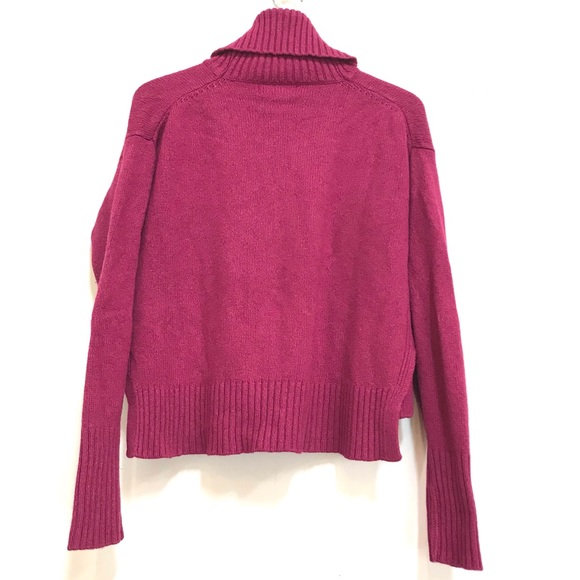 Anthropologie Burgundy Blair Wool Blend Turtleneck Sweater (XS) - Picture 4 of 6